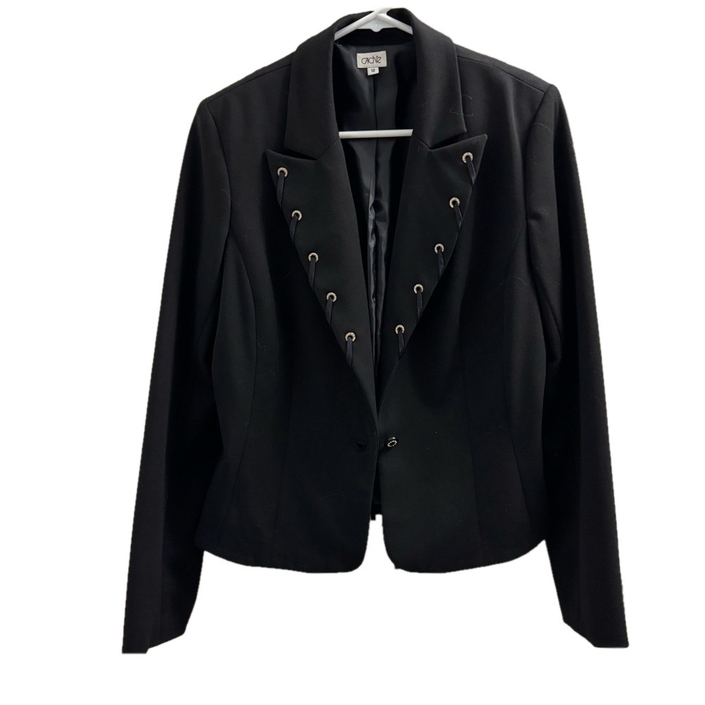 Cache Black Blazer with Structured Shoulders and … - image 8